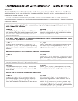 Education Minnesota Voter Information – Senate District 14