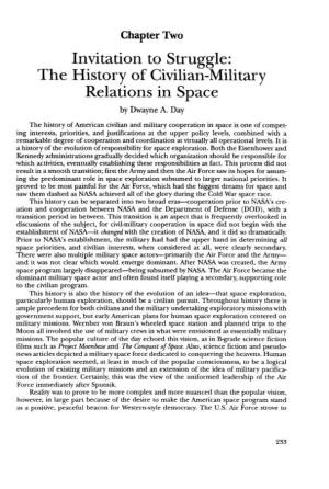 The History of Civilian-Military Relations in Space by Dwayne A