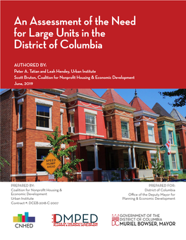 An Assessment of the Need for Large Units in the District of Columbia