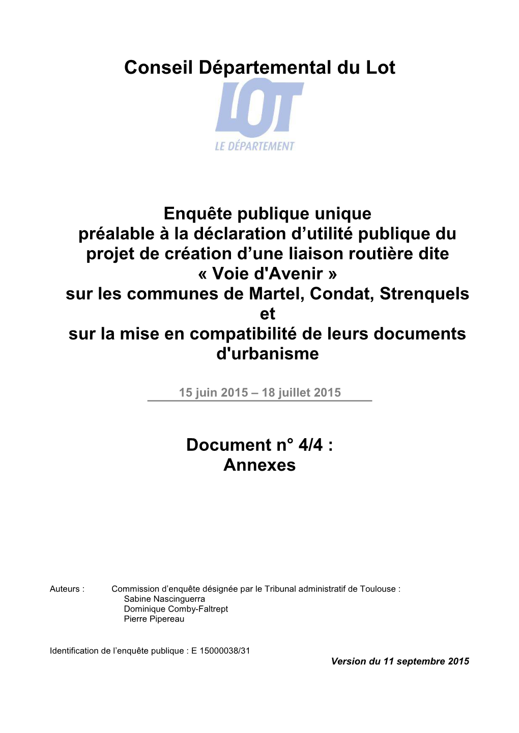 Conseil Départemental Du Lot