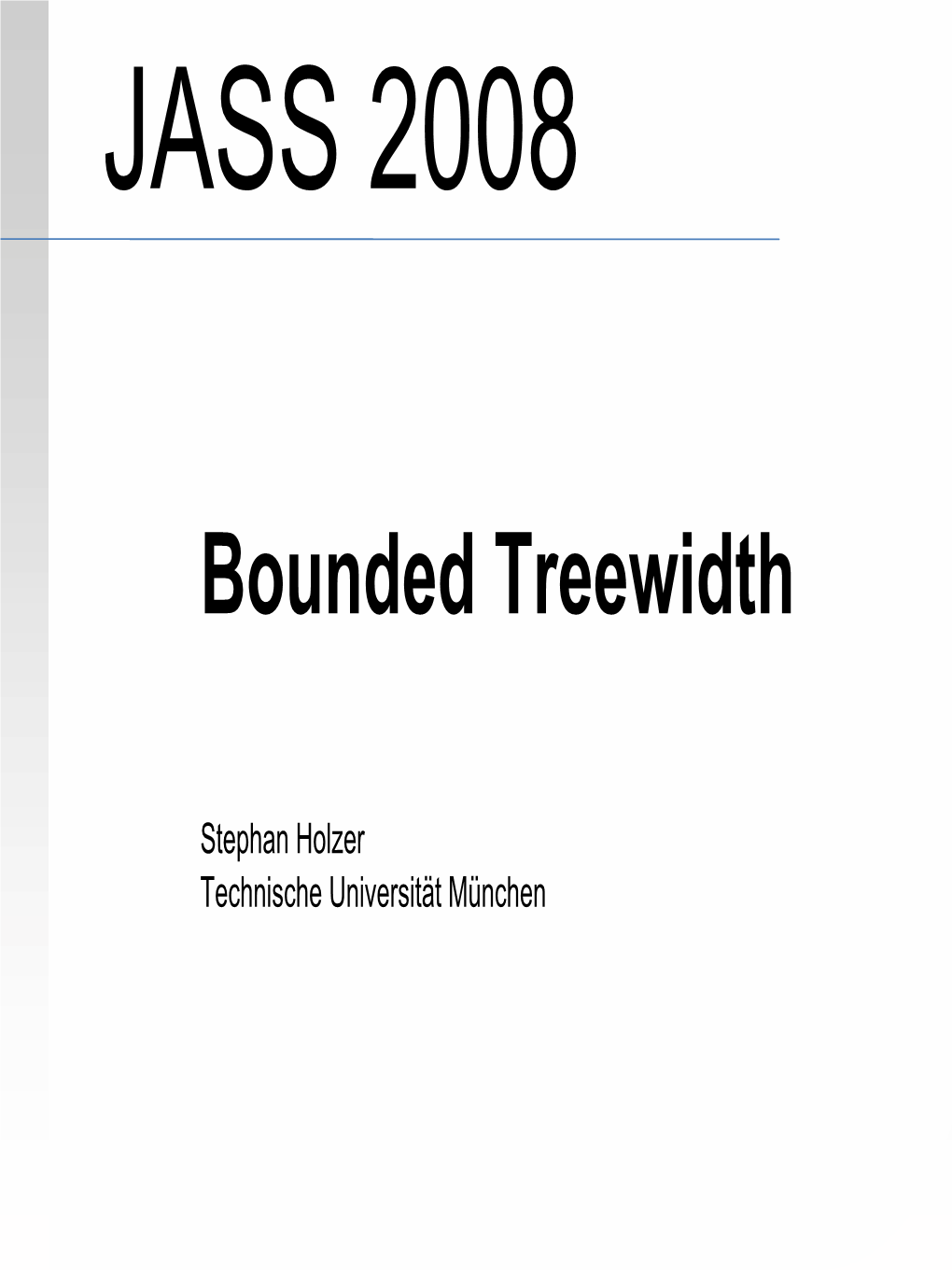 Bounded Treewidth