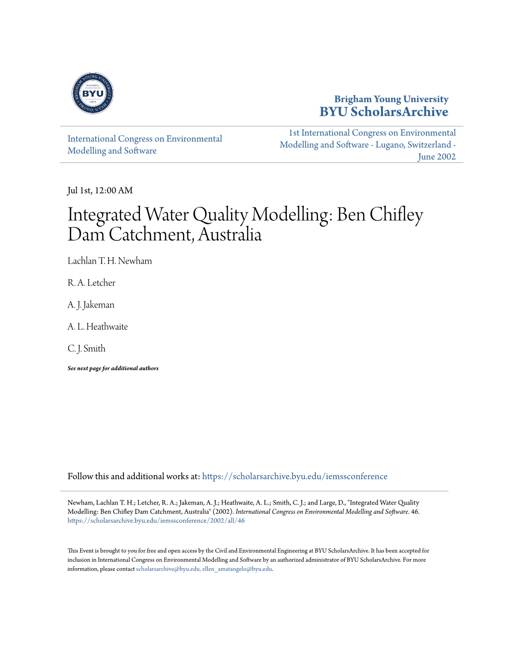 Ben Chifley Dam Catchment, Australia Lachlan T