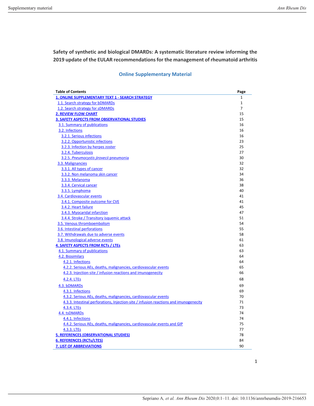 A Systematic Literature Review Informing the 2019 Update of the EULAR Recommendations for the Management of Rheumatoid Arthritis