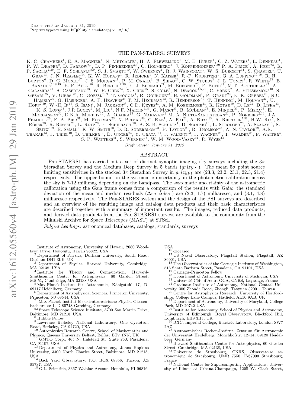 The Pan-Starrs1 Surveys K