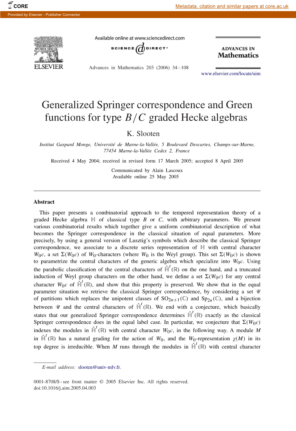 Generalized Springer Correspondence and Green Functions for Type B/C Graded Hecke Algebras K