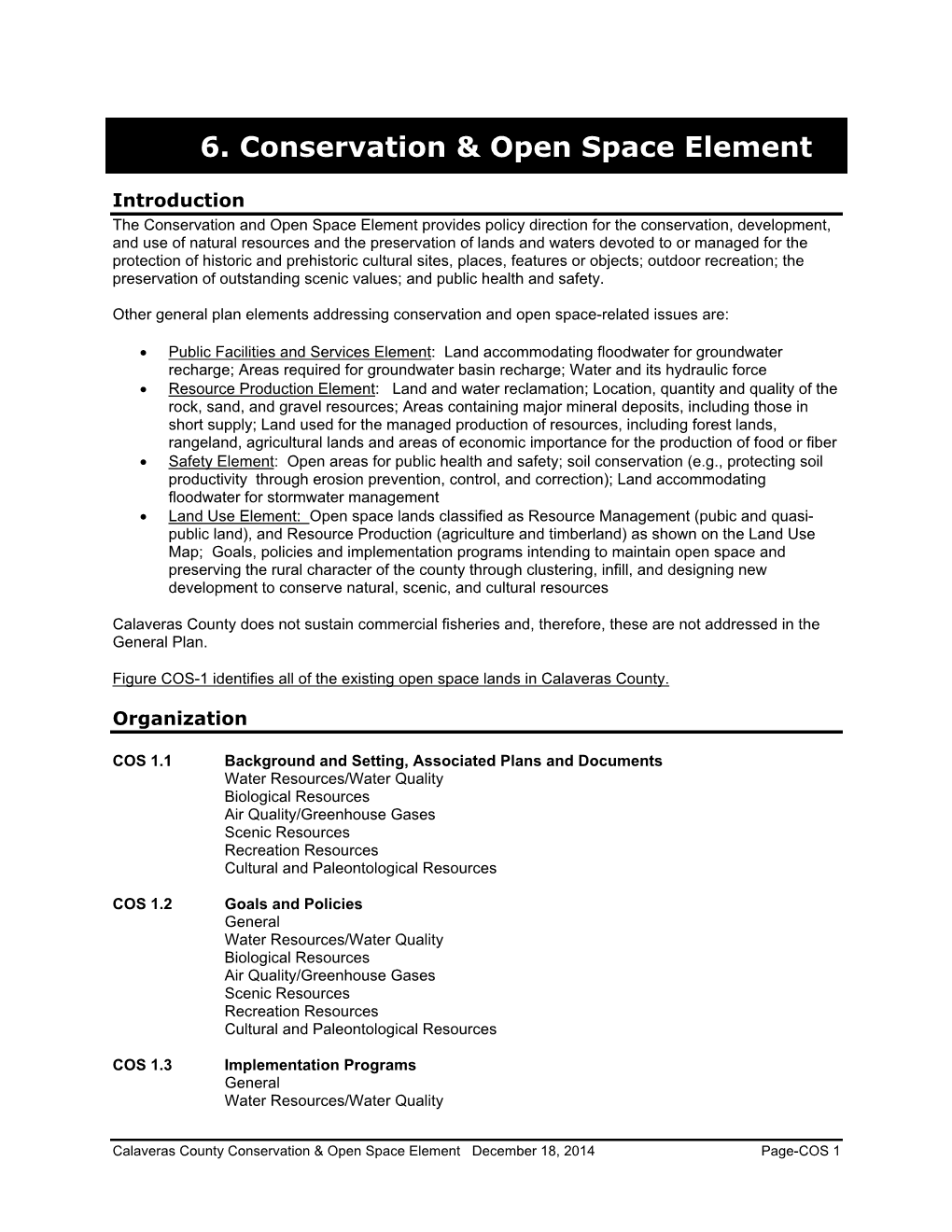 6. Conservation & Open Space Element