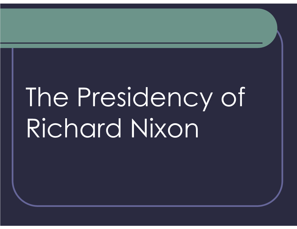 Nixon & Watergate