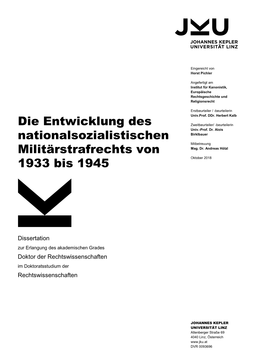 Die Entwicklung Des Nationalsozialistischen