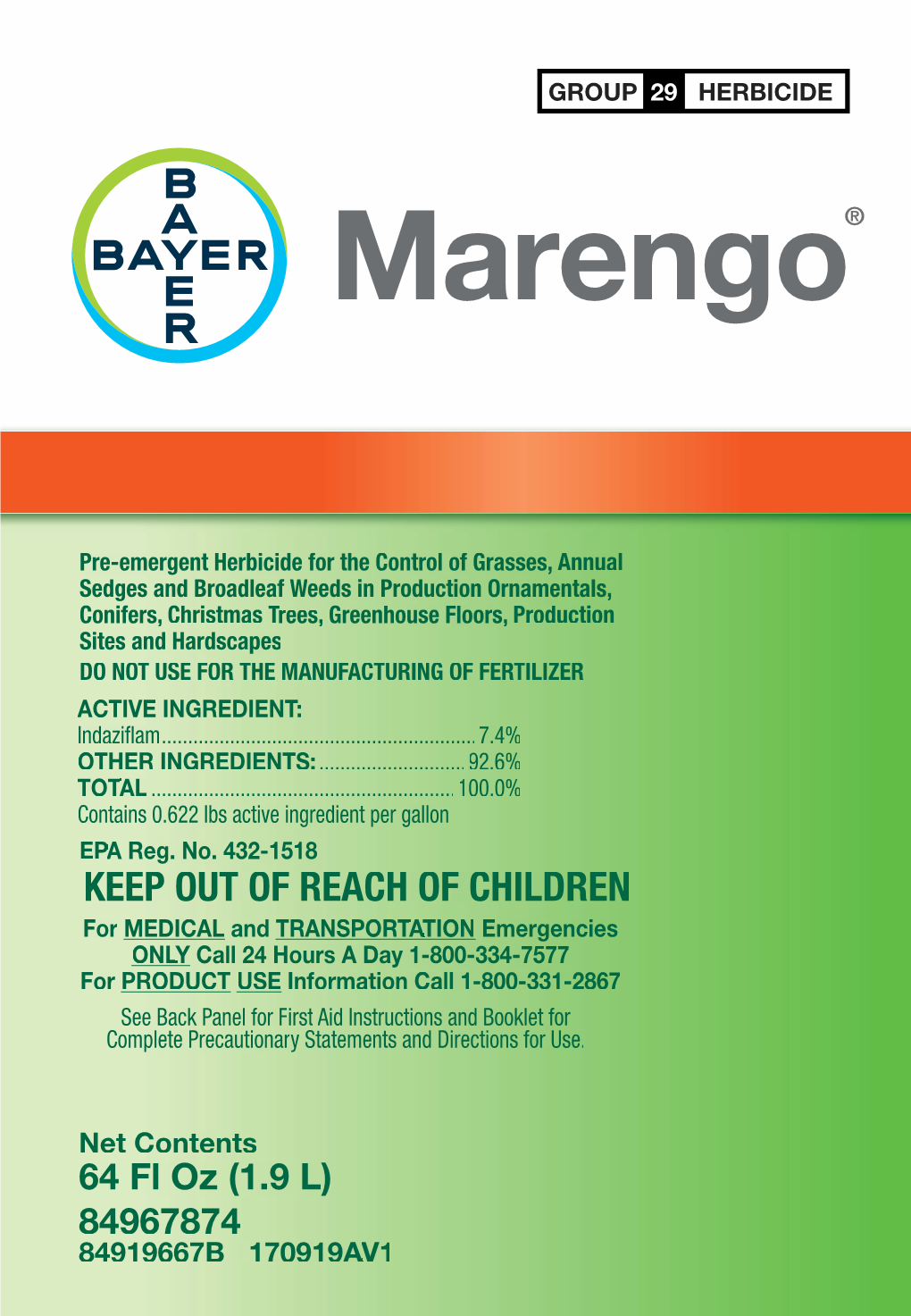 Marengo Herbicide Label
