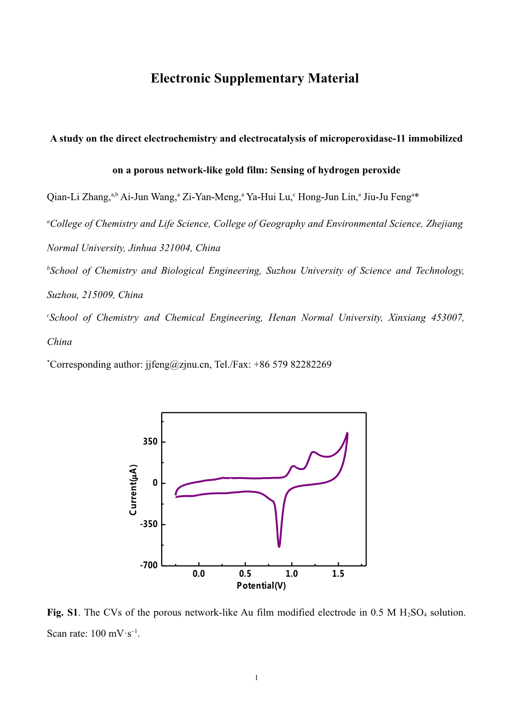 Direct Electrochemistry and Electrocatalysis of Microperoxidase-11 Immobilized on Porous