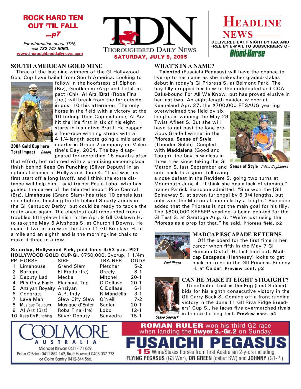 HEADLINE NEWS • 7/9/05 • PAGE 2 of 7