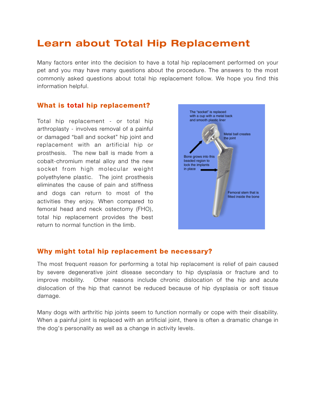 Learn About Total Hip Replacement