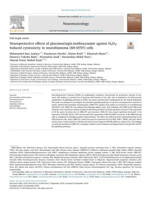 Neuroprotective Effects of Glucomoringin-Isothiocyanate
