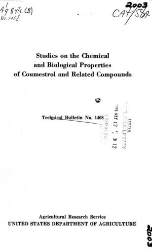 Studies on the Chemical and Biological Properties of Coumestrol and Related Compounds