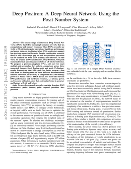 A Deep Neural Network Using the Posit Number System