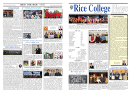 Rice College News