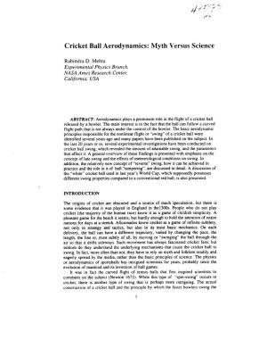 Cricket Ball Aerodynamics: Myth Versus Science
