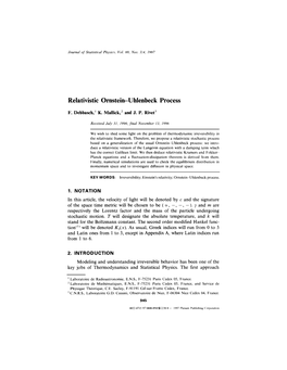 Uhlenbeck Process