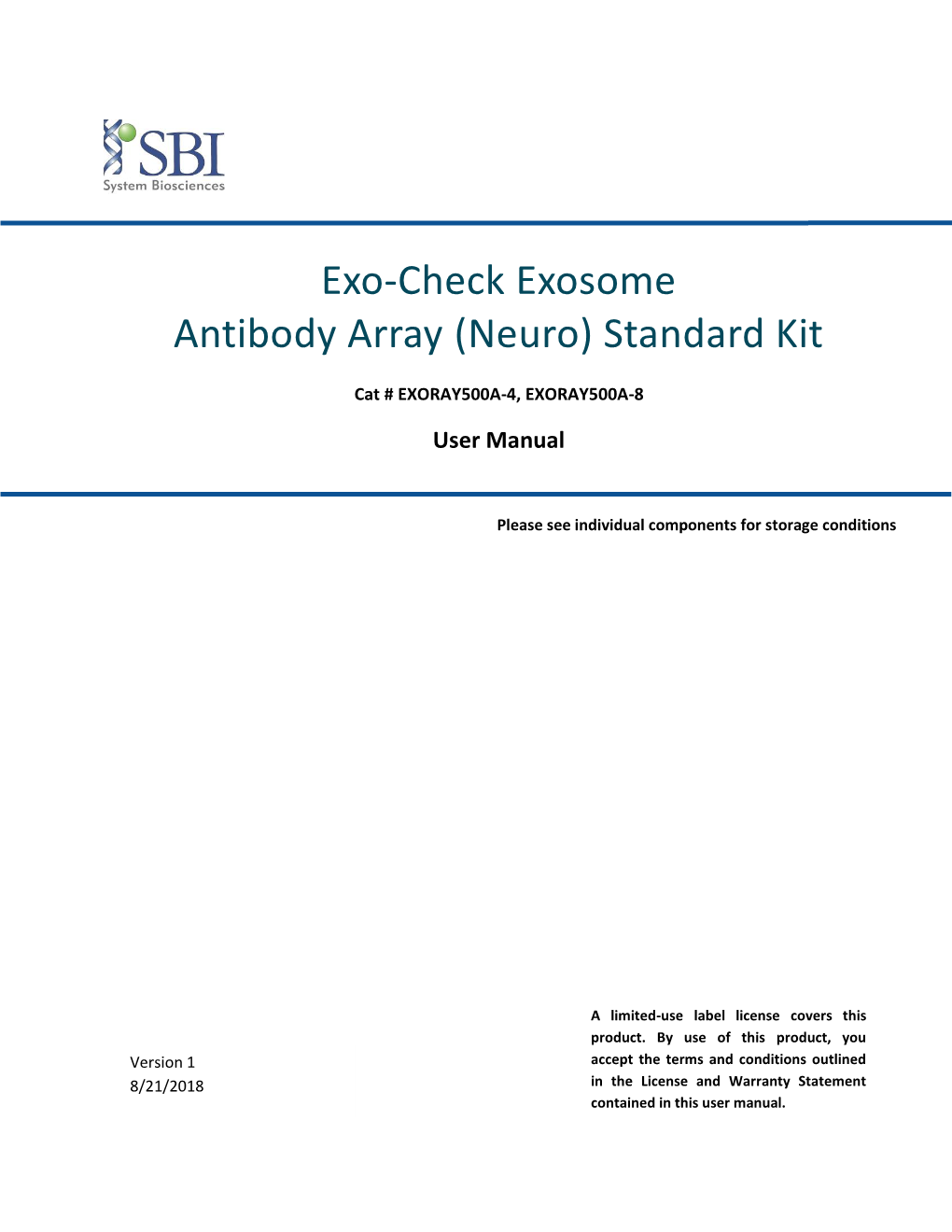 Exo-Check Exosome Antibody Array (Neuro) Standard Kit