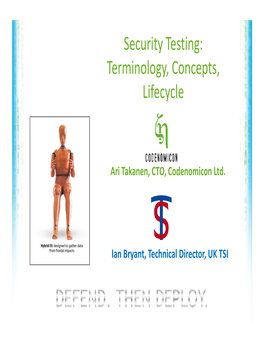 Security Testing: Terminology, Concepts, Lifecycle