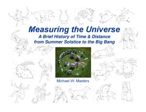 Measuring the Universe: a Brief History of Time