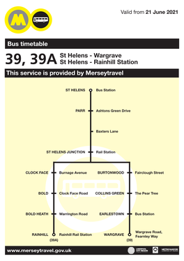 Rainhill Station Bus Timetable This Service Is Provided by Merseytravel