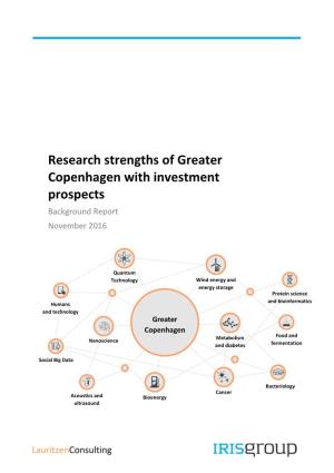 Research Strengths of Greater Copenhagen with Investment Prospects Background Report November 2016