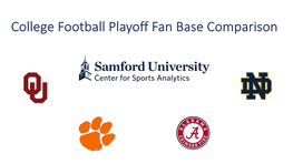College Football Playoff Fan Base Comparison Methodology