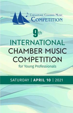INTERNATIONAL CHAMBER MUSIC Competition for Young Professionals