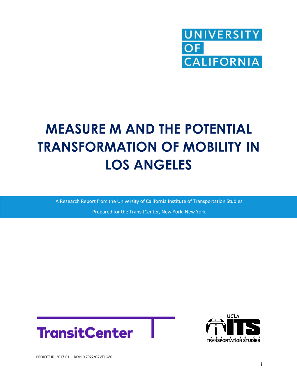 Measure M and the Potential Transformation of Mobility in Los Angeles