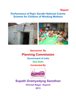 Performance of Rajiv Gandhi National Crèche Scheme for Children of Working Mothers