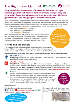 The Big Exmoor Quiz Trail