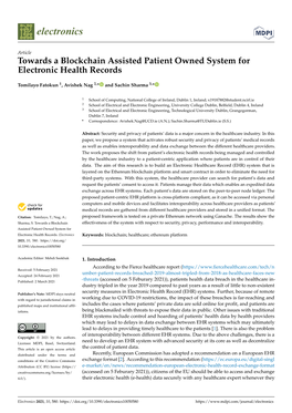 Towards a Blockchain Assisted Patient Owned System for Electronic Health Records