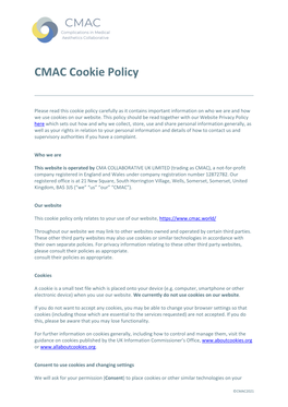CMAC Cookie Policy