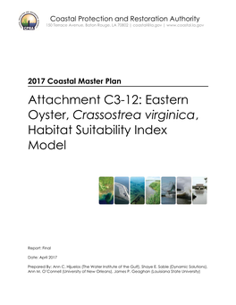 Attachment C3-12: Eastern Oyster, Crassostrea Virginica, Habitat Suitability Index Model