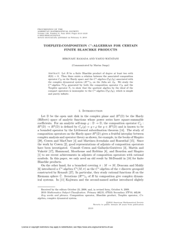 Toeplitz-Composition C -Algebras for Certain Finite