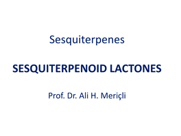 Sesquiterpenoid Lactones