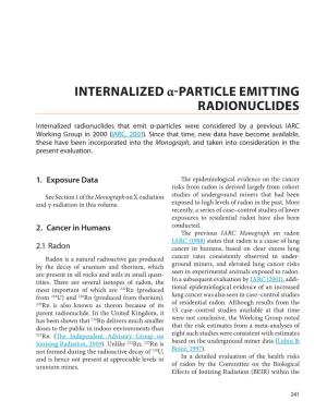 Internalized Α-Particle Emitting Radionuclides