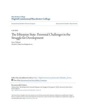 The Ethiopian State: Perennial Challenges in the Struggle for Development