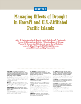 EFFECTS of DROUGHT on FORESTS and RANGELANDS in the UNITED STATES 97 CHAPTER 5 Managing Effects of Drought in Hawai’I and U.S.-Affiliated Pacific Islands