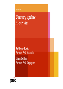 Country Update: Australia