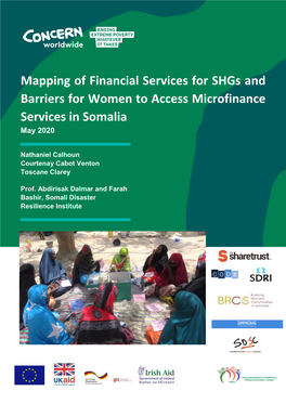 Mapping of Financial Services for Shgs and Barriers for Women to Access Microfinance