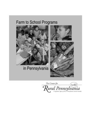 Farm to School Programs in Pennsylvania