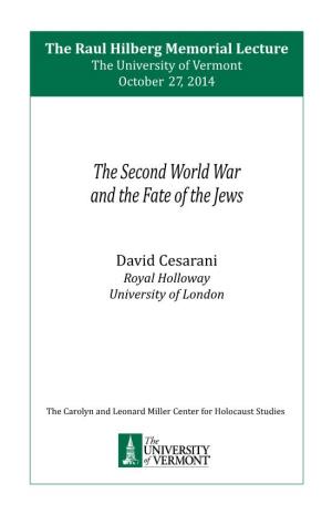 "The Second World War and the Fate of the Jews" (PDF)