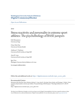 The Psychobiology of BASE Jumpers." Physiology & Behavior.167