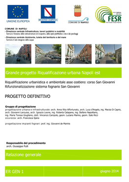 Grande Progetto Riqualificazione Urbana Napoli Est PROGETTO