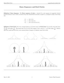 Farey Sequences and Ford Circles