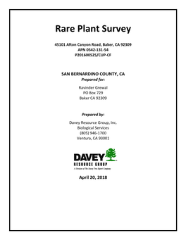 Rare Plant Survey