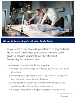 Microsoft Advertising Certification Study Guide