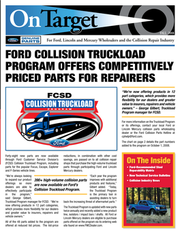 Ford Collision Truckload Program Offers Competitively Priced Parts for Repairers